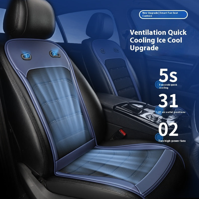 Car Seat Cushion, Summer Cool Breathable Intelligent Fan Seat Cushion